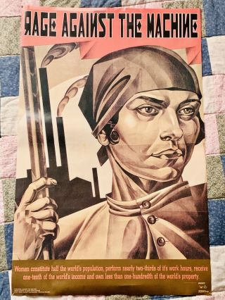 Rage Against The Machine Ratm Rare Poster 1994 (34 X 22) Feminist Women’s Rights