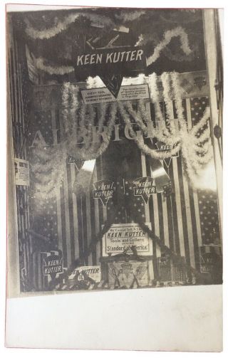 Extremly Rare Real Photo Postcard Of Keen Kutter Advertising Window Display