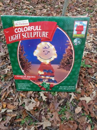 Rare Mr Christmas Charlie Brown Colorful Light Sculpture