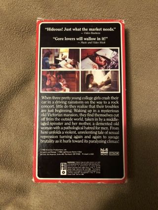 Unhinged (1982) - VHS Tape - Laurel Munson - Janet Penner - Ultra RARE Horror 2
