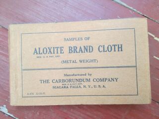1931 Carborundum Co Niagara Falls Ny Aloxite Cloth Sand Paper Sample Book