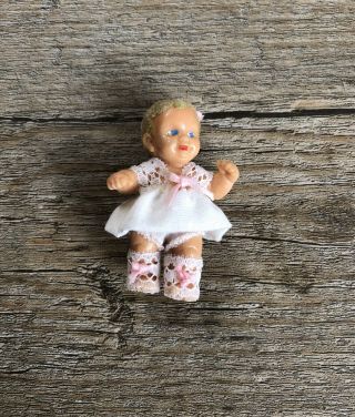Dollhouse Miniatures Antique Vintage 2” Baby Doll