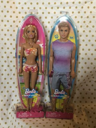 2008 Barbie Beach Party - Barbie And Ken Dolls N4946 N4902