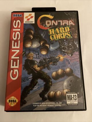 Contra: Hard Corps Sega Genesis Cart W/box.  Authentic And Rare Find
