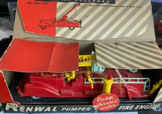 Rare Vintage Renwal Friction Fire Dept.  Toy Truck 100
