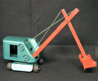 1950s Structo Steam Shovel Pressed Steel Toy Rare 2 Color