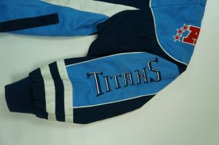 Rare Vintage NFL Tennessee Titans Team Apparel Football Twill Jacket 90s 2000s L 3