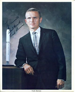 Frank Borman Gemini 7 Apollo 8 Rare Nasa Space Astronaut Signed Autograph Photo