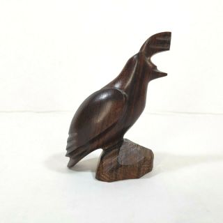 Vintage Hand Carved Ironwood Quail Bird Sculpture Iron Wood - Very Collectible