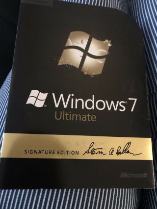 Microsoft Windows 7 Ultimate Retail 32/64 - Bit - Rare (signature Edition) -