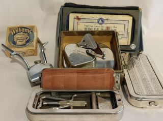 Antique Barber Rolls Razors,  Clippers,  And Other Collectibles Vtg Old