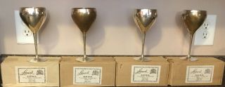 Set 8 Vintage Leonard Silverplate E.  P.  N.  S.  Water Goblet - Four