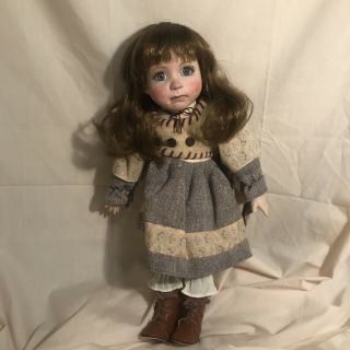 Winter Girl Porcelain Doll - Face,  Vintage,  Collectible 2