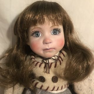Winter Girl Porcelain Doll - Face,  Vintage,  Collectible 3