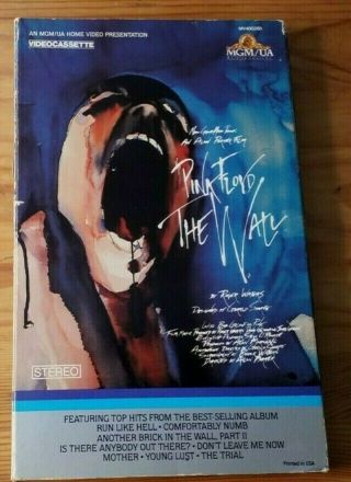 Pink Floyd - The Wall On Vhs Rare Mgm Big Box 1983 Release