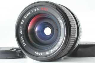 [exc,  Rare " O " ] Canon Fd 24mm F2.  8 S.  S.  C Ssc Mf Lens From Japan 99
