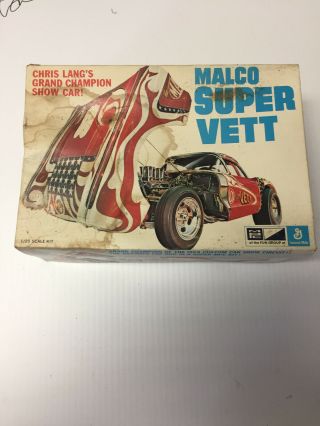 Vintage,  Mpc,  Malco Vett ; 1: 25 Scale Un Built Kit,  Open Box:used