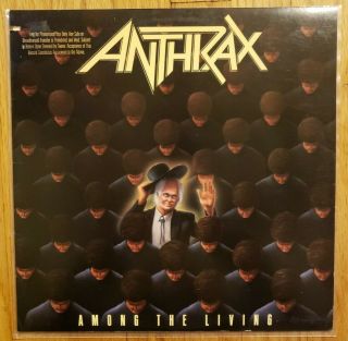 Anthrax - Among The Living 1987 Vinyl Lp Rare Island 90584 - 1 Promo Nm -