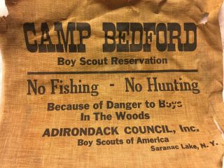 (rt3) Boy Scouts - Camp Bedford Rare Item - " Posted " 14 " X 11 1/2 " Sign