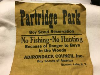 (rt3) Boy Scouts - Partridge Park Rare Item - " Posted " 12 " X 12 " Sign