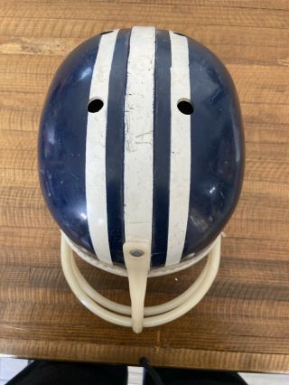 1950 ' s ' Hutch ' Football Helmet Navy Blue And White Size Small 2