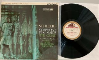 Rare Kubelik Schubert Symphony No 9 Hmv Asd 325 White & Gold Label Stereo Lp