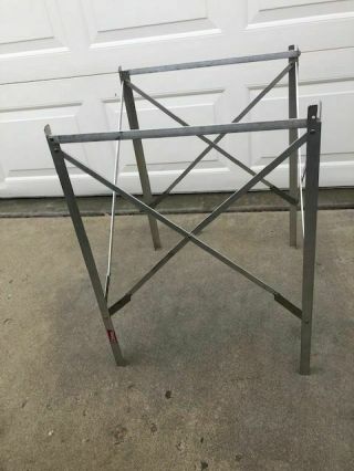 Coleman Aluminum Folding Table Stand Cooler Stove Camping Hunting Fishing Vtg.