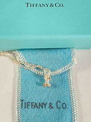 Rare Vintage Tiffany & Co Sterling Silver Steiff Teddy Bear Necklace Pendant
