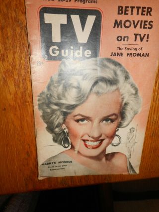 VERY RARE Jan 1953 TV GUIDE - MARILYN MONROE COVER - 2