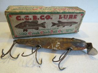 Vintage Wooden Lure The Creek Chub Bait Co.  Glass Eyes 709 5 "