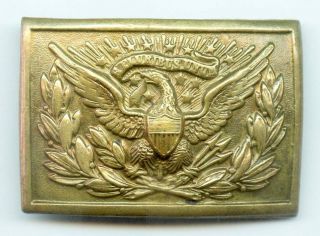 Antique United States Army Military Brass Belt Buckle