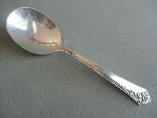 Baby Spoon Damask Rose By Oneida Heirloom Sterling Silver Child Spoon 4 3/8 "