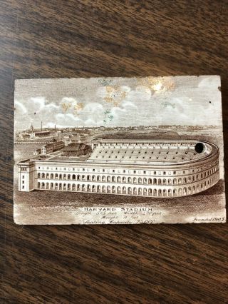 Antique 1907 Ceramic Calendar Tile (harvard Stadium)