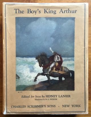 Vg 1925 Hc In Rare Dj Boy’s King Arthur Sidney Lanier Nc Wyeth Scribners Classic