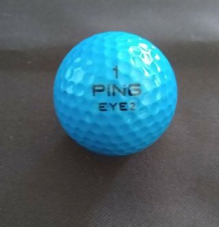 Vintage Two Tone Ping Eye 2 1 Dark Blue & White Golf Ball