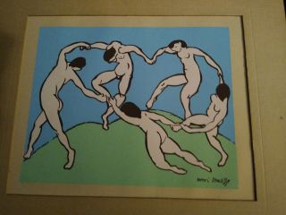 Vintage Henri Matisse 1869 - 1954 Silk Screenprint " The Dance " Christmas Gift