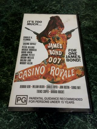 James Bond Casino Royale Rare Vintage Vhs Pal Video Cassette