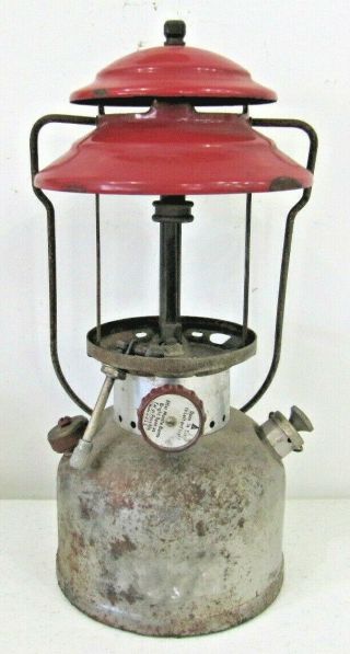 Vintage Coleman 200a 200 A Red Single Mantle Camping Lantern Usa Parts Repair 2