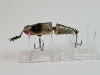 Vintage Creek Chub 3 1/2 " Jointed Pikie Minnow Lure In Silver Flash - Minty