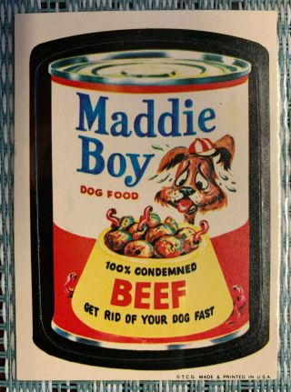 1973 Topps Wacky Packages Maddie Boy Nm/mt Series 1,  Rare " Oddie Boy " Variation