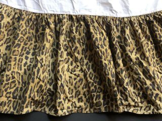 Rare Ralph Lauren Guinevere Aragon King Bedskirt Dust Ruffle Animal Leopard