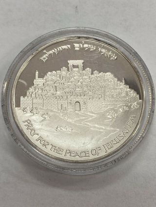 Rare “pray For The Peace Of Jerusalem” Coin 1 Oz.  999 Fine Silver