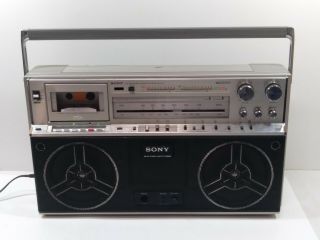 Vintage Rare Sony Cfs - F5 Am/fm Cassette Radio Boombox - 2 Speaker Stereo