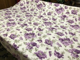 Ralph Lauren Rare Violette Purple Floral Pair Handmade Lined Curtain Panels