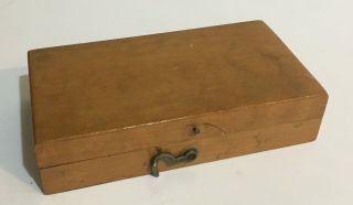 Vintage balance weights in fitted wood box - 50 30 20 10 5 grams - antique 2