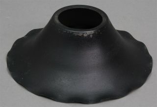 Antique Copper Kerosene Oil Lamp Chimney Shade Black Enamel Exterior As - Is/found