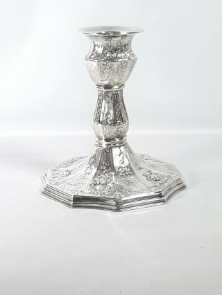 Vintage Barbour Silver Plate Candle Holder - 3975 International Dutch 6.  5 