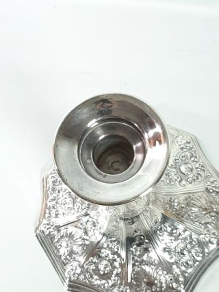 Vintage Barbour Silver Plate Candle Holder - 3975 International Dutch 6.  5 