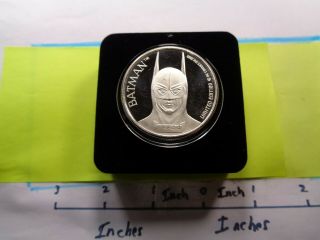 Batman Michael Keaton 50th Anniversary 1989 Dc Comics 999 Silver Coin Case Rare