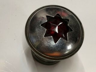 RARE EARLY 1920 ' s 30 ' s Marker DASH LIGHT lamp OLD vintage Parking GLASS STAR 2